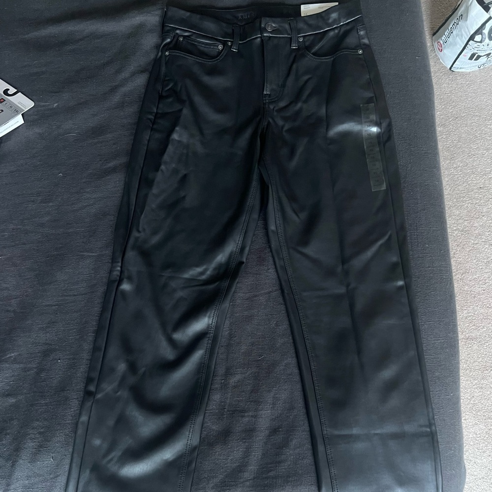 American Eagle Black Pleather Pants